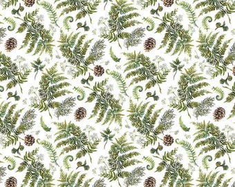 Retiro junto al lago - Helechos - # DP28484-10 - de Northcott - Tela de algodón - Elija el corte