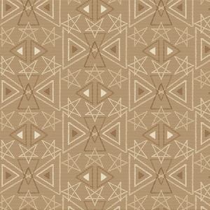 Best of Days - Pattern # 2456-34 - Geometric Stars - Tan Reproduction Fabric - Henry Glass Fabrics - 100% Cotton Woven Fabric - Choose Cut