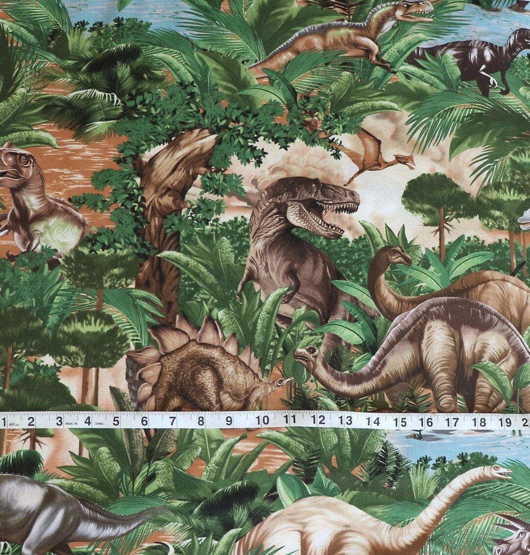 Mousse Teal Blue Dinosour Print Shorts main image 1