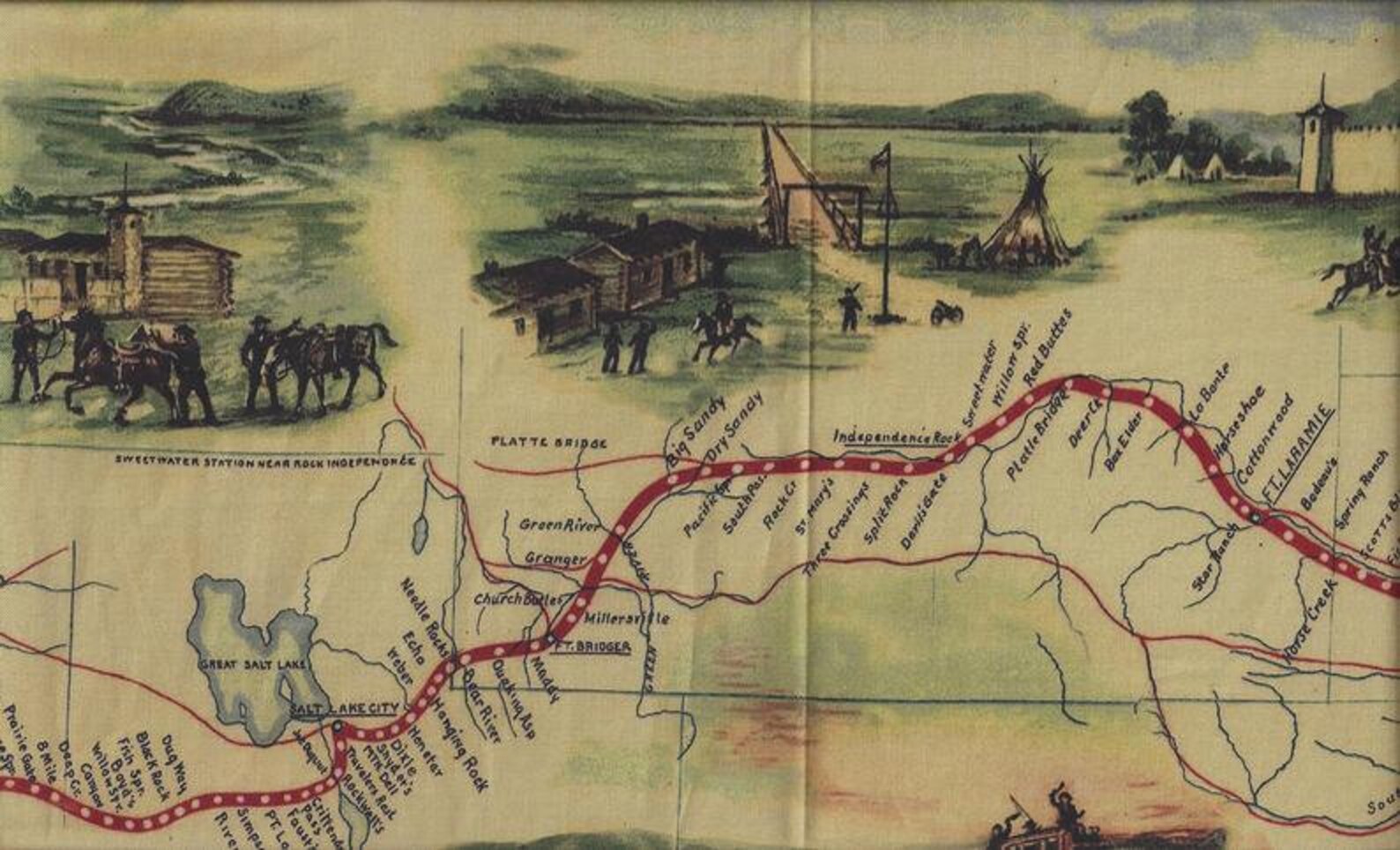 Pony Express Digitally Printed 2/3 Yard Scenic Fabric Panel Etsy