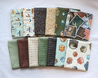 National Parks - 13 Piece Fat Quarter Set - by Riley Blake - 100% Cotton Woven Fabric