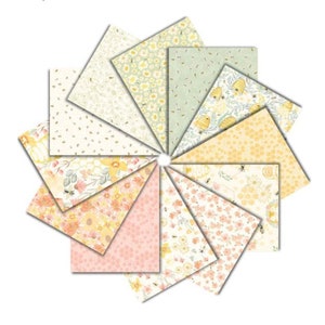 Sweet Home - 12 Piece Fat Quarter - by Timeless Treasures - Soft Pastel Florals - 100% Cotton Woven Fabric