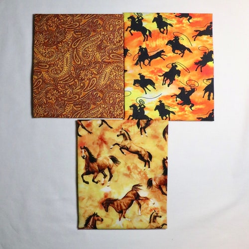 18 Piece FAT QUARTER Bundle - Cattle Drive - By Oasis - Western Theme - A Cowboy's Life - 100% Cotton Woven Fabrics main image 7
