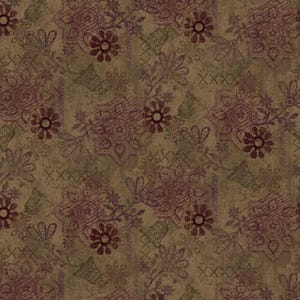 Scampolo 1/2 yard - Scrap Happy - Tecnica mista multicolore - Cacao - # GLA-2614-37 - Tessuto di riproduzione Henry Glass - 100% cotone intrecciato