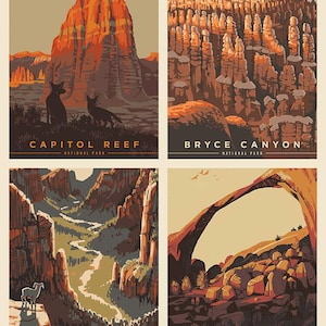 National Parks Pillow Panel Utah by Riley Blake - #PD13302 - Measures 36 x 43.5 Inches - 100% Cotton Woven National Park Fabric