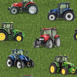 Farm Machines II Tractors - #1093I - di Kennard per Quiltex - Tessuto 100% cotone - Scegli il tuo taglio