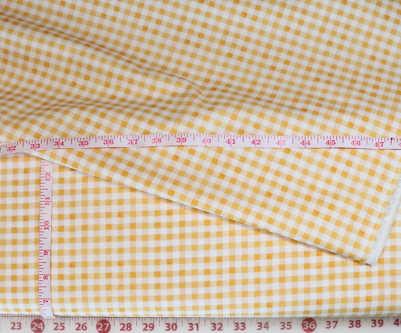 Summer Gingham - Pattern # Ddc9840-yellow-d - 1/4 in Gingham - by