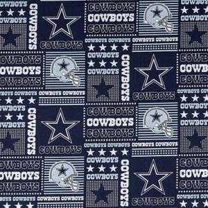 Bolt Ends - DALLAS COWBOYS, Lizensierter NFL Team Stoff, 100% Baumwollgewebestoff