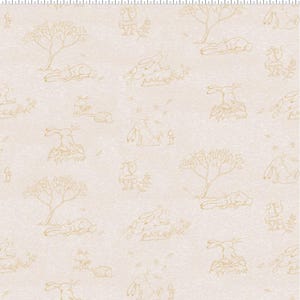 Guess How Much I Love You Toile na rok 2024 - Y4248-11 Jasny khaki - autorstwa Anity Jeram dla Clothworks - 100% bawełniana tkanina tkana - Wybierz krój