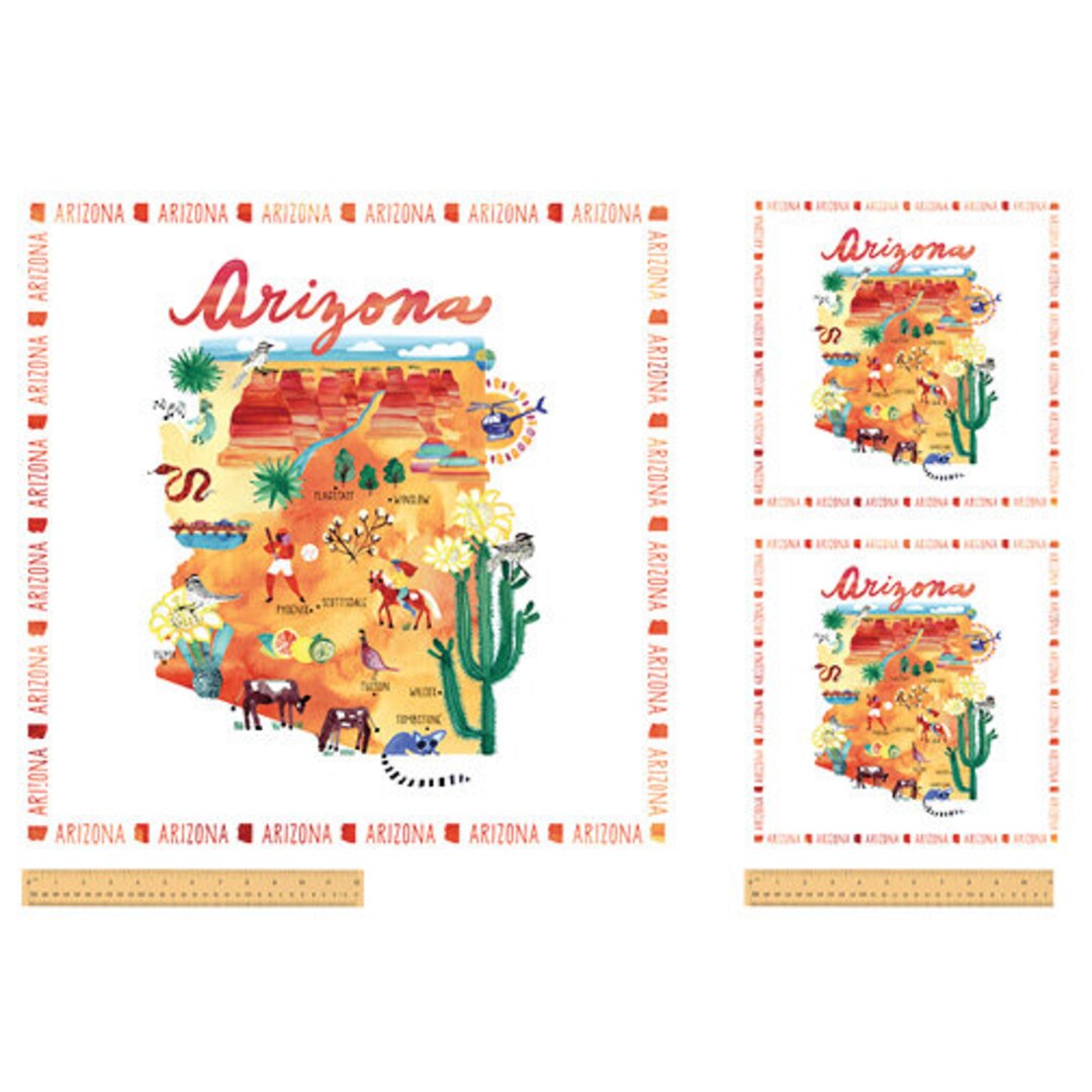 ARIZONA, 2/3 Yard Cotton Fabric Panel, Pattern # 52126DP-X by Windham ...
