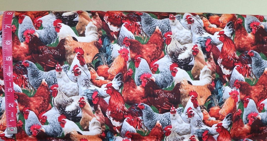 Farm Animals by Elizabeth's Studio, Packed Chickens and Roosters, 100% ...