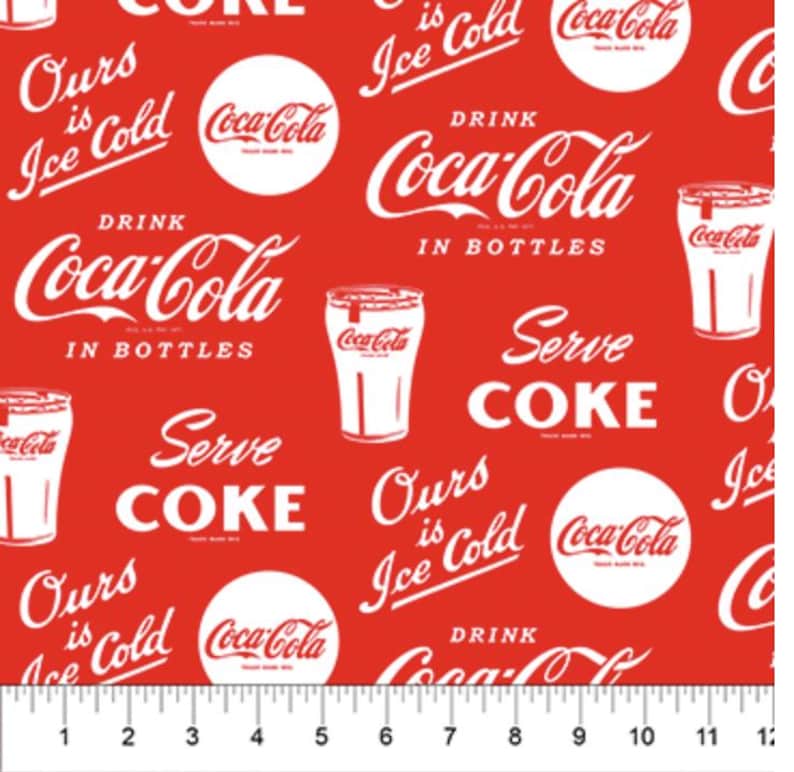 Coke Patterns Drink Coca-cola - Pattern # CC1009-26 - by Northcott - 100% Cotton ...