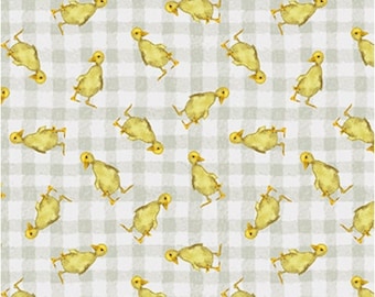 A Beautiful Day - Baby Chicks Allover - #1095-44 Beige - by Henry Glass - 100% Cotton Woven Fabric - Choose Your Cut