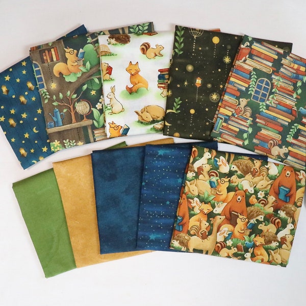 Forest Fables - 11 Piece Fat Quarter Set - by Paintbrush Studio - 100% Cotton Woven Fabric