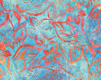 Artisan BATIKS: Hummingbird Lane - Pattern AMD-20187-70 AQUA - by Robert Kaufman - 100% Cotton - Choose Your Cut