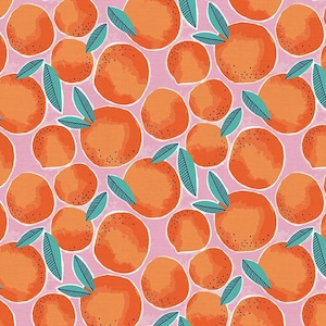 Citrus House - Citron Orange - Pattern # 120-21874 - by Paintbrush Studio - 100% Cotton Woven Fabric - Choose Your Cut