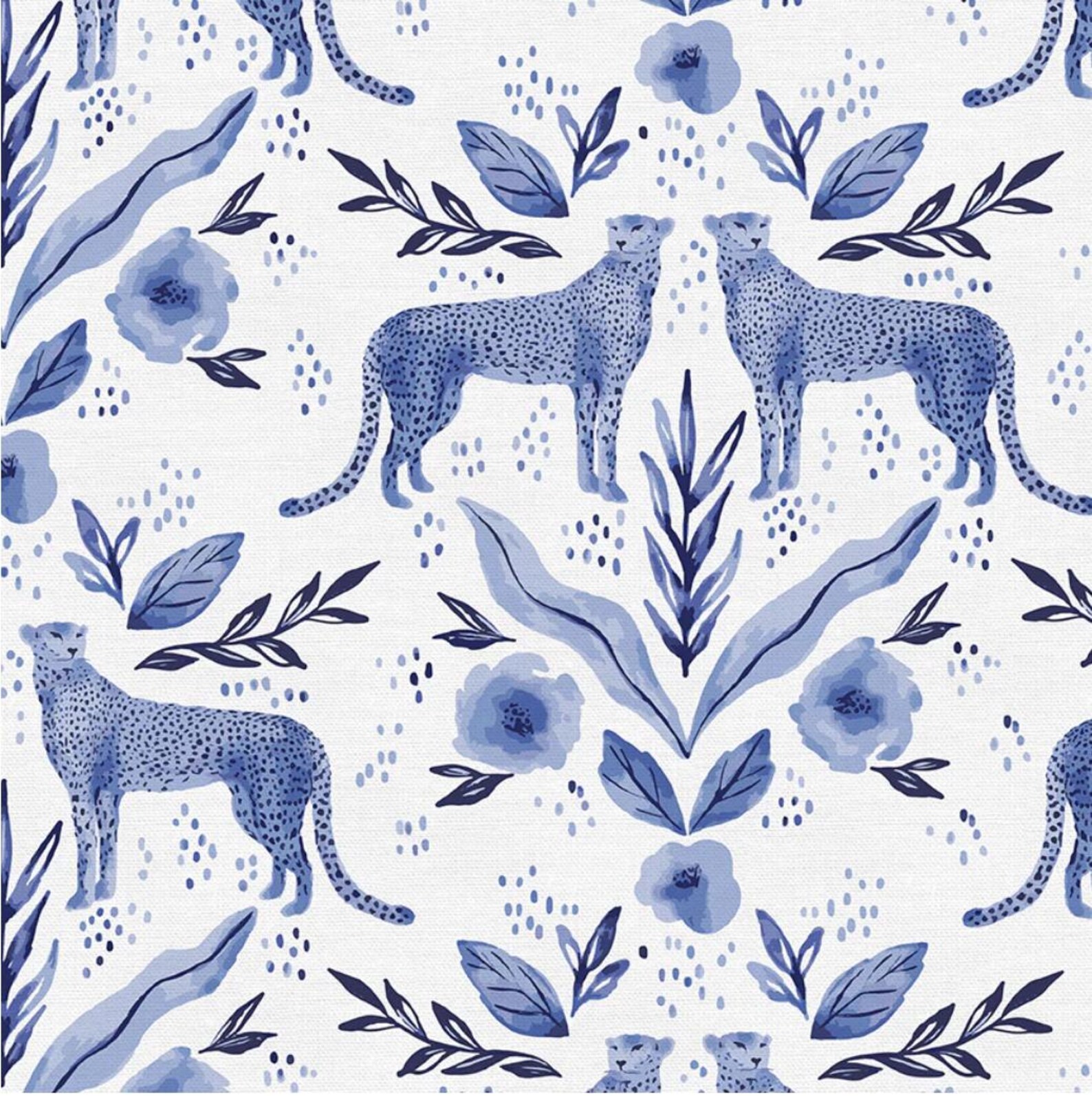 Lula Blue - Cheetah Indigo - Pattern # 12021770 - by Paintbrush Studio ...