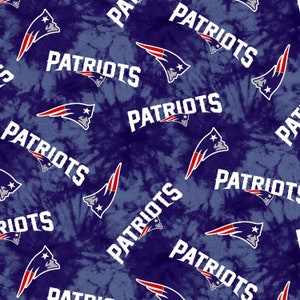 FLANNEL - New England Patriots - Licensed NFL Fabric By the Yard - 100% Cotton Flannel, Free Shipping