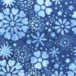 BATIK - From the Touch the Sky Collection by Jacqueline De Jonge - Pattern # 3027Q-X BLUE - by Anthology - 100% Cotton - Choose Your Cut