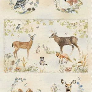 Wildwood Digital 24&quot; Panel - # Y4369-55 Multi Color - by Clothworks - 100% Cotton Woven Fabric