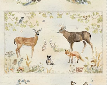 Panneau numérique Wildwood 61 cm - Multicolore # Y4369-55 - par Clothworks - 100 % coton