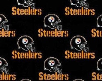 ピッツバーグ スティーラーズ、NFL チームのライセンス生地、100% コットン織物、カットをお選びください