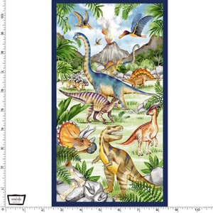 Dinosaurs, Dinosaurs - 2/3 Yard Panel - #DCX11150-MULT-D - by Michael Miller - 100% Cotton Woven Fabric Panel