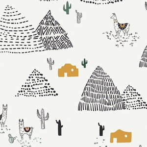 Inti Wasi, Desert Scenes, Llamas, by Art Gallery, 100% Cotton Woven Fabric, Choose Your Cut