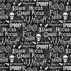 Spellbound - Palabras - Patrón n.° 28141-99 - de Northcott - Tejido 100 % algodón - Elige tu corte