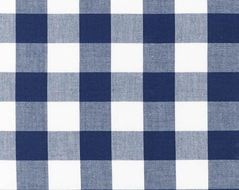 Laatste 26 inch – Carolina-ruit – 1 inch vierkant – P-9811-9 NAVY – door Robert Kaufman – katoen