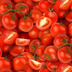 Food Festival - Tomatoes - #436 - by Elizabeth&#39;s Studio - 100% Cotton Woven Fabric - Choose Your Cut