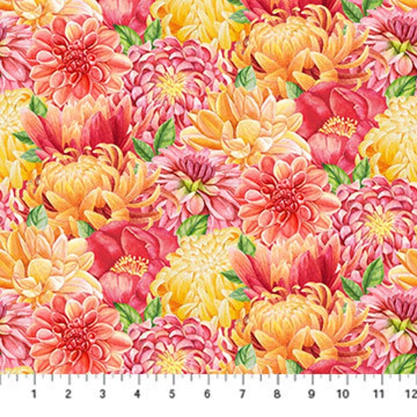 Morning Blossom - Packed Floral - # 24920-24 - by Northcott - 100% Cotton Woven Fabric - Choose Your Cut