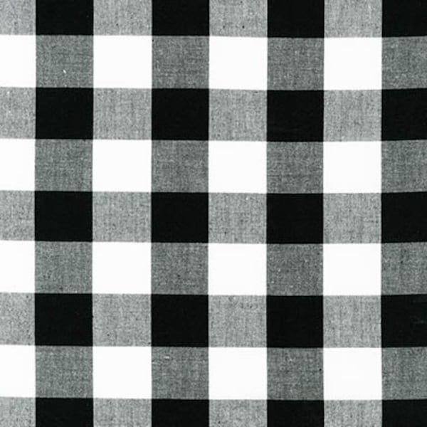 Carolina Gingham - 1 Inch Checks - Pattern # P-9811-2 BLACK - by Robert Kaufman - 100% Cotton Woven Fabric, Choose Cut