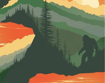 Legendary Loner - #23817 Green - Mysterious Mountain - by 3 Wishes Fabrics - 100% Cotton Woven Fabric