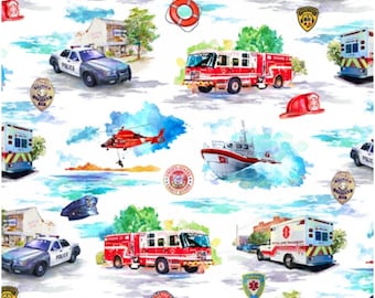First Responders - #U5142-400-Cool-Aide - by Hoffman - 100% Cotton Woven Fabric - Choose Your Cut