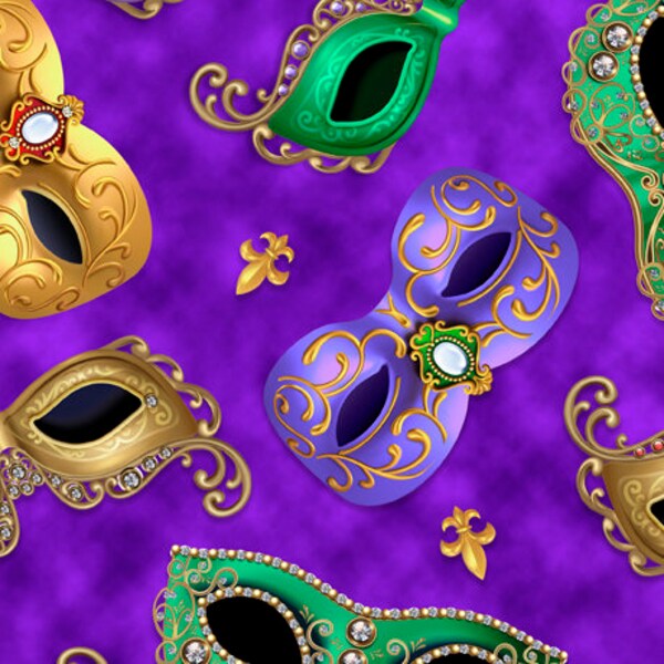 mardi gras cotton fabric