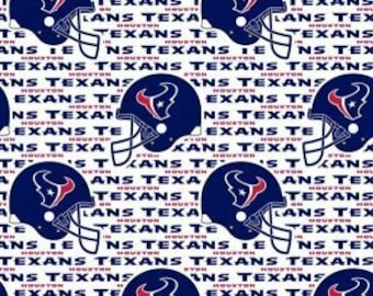 HOUSTON TEXANS, Licensed NFL Team Fabric, 100% Cotton Woven Fabric, Choose Your Cut