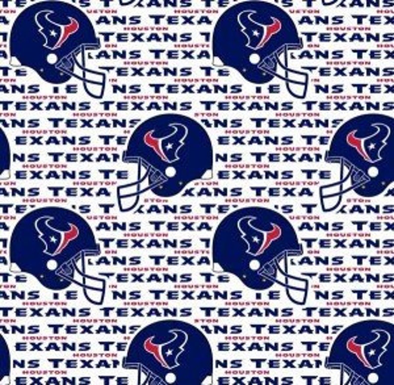 HOUSTON TEXANS Licensed NFL Team Fabric 100 Cotton Woven Etsy