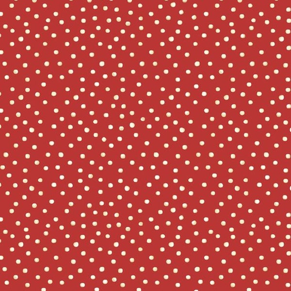 Coffee Always - Dots Red - #3012 56077 331 - by Wilmington Prints - 100% Cotton Woven Fabric - Choose Your Cut