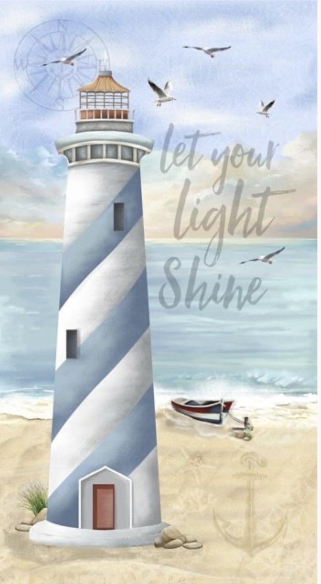 Let Your Light Shine - #CD3970 Multi - Lighthouse 2/3 Yd Panel - by ...