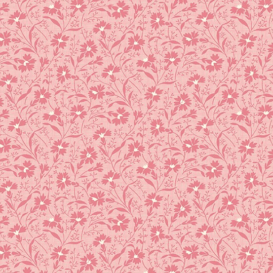 SWEET SIXTEEN - Pink Carnations - Pattern # A-9584-E - by Laundry Basket Quilts for Andover Fabrics - 100% Cotton Woven Fabric, Choose Cut