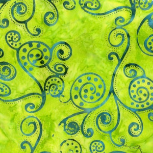 BATIK - From the Dream Collection by Jacqueline De Jonge - Pattern # 3050Q-X EMERALD - by Anthology - 100% Cotton - Choose Your Cut