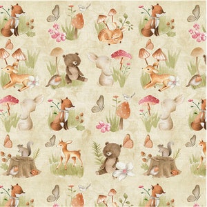 Nature&#39;s Nursery - Pattern #12024515 - Animal Boxes  - by Paintbrush Studio - 100% Cotton Woven Fabric - Choose Your Cut