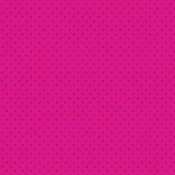 Spot by Makower - Mini Purple Polka Dots on Hot Pink - #TP-830-PL - 100% Cotton Woven Fabric - Choose Cut