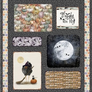 Tonight We Fly (Digital) - # 8336P-95 Halloween - Full Yard Quilt Panel - by Studio E - 100% Cotton Woven Fabric