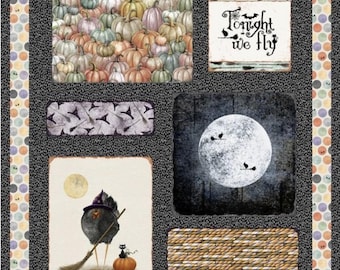 Tonight We Fly (digitaal) - # 8336P-95 Halloween - quiltpaneel over de hele tuin - door Studio E - 100% geweven katoen