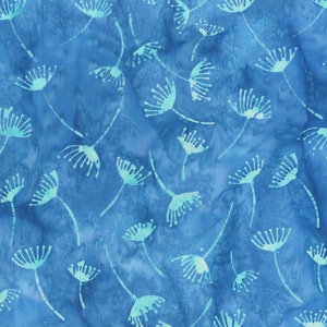 BATIK - Touch the Sky Collection by Jacqueline De Jonge - Pattern # 3023Q-X CORNFLOWER - by Anthology - 100% Cotton - Choose Your Cut