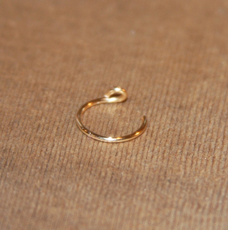 14k Gold Filled Fake Nose Ring Clip on Nose Ring Faux Nose Etsy