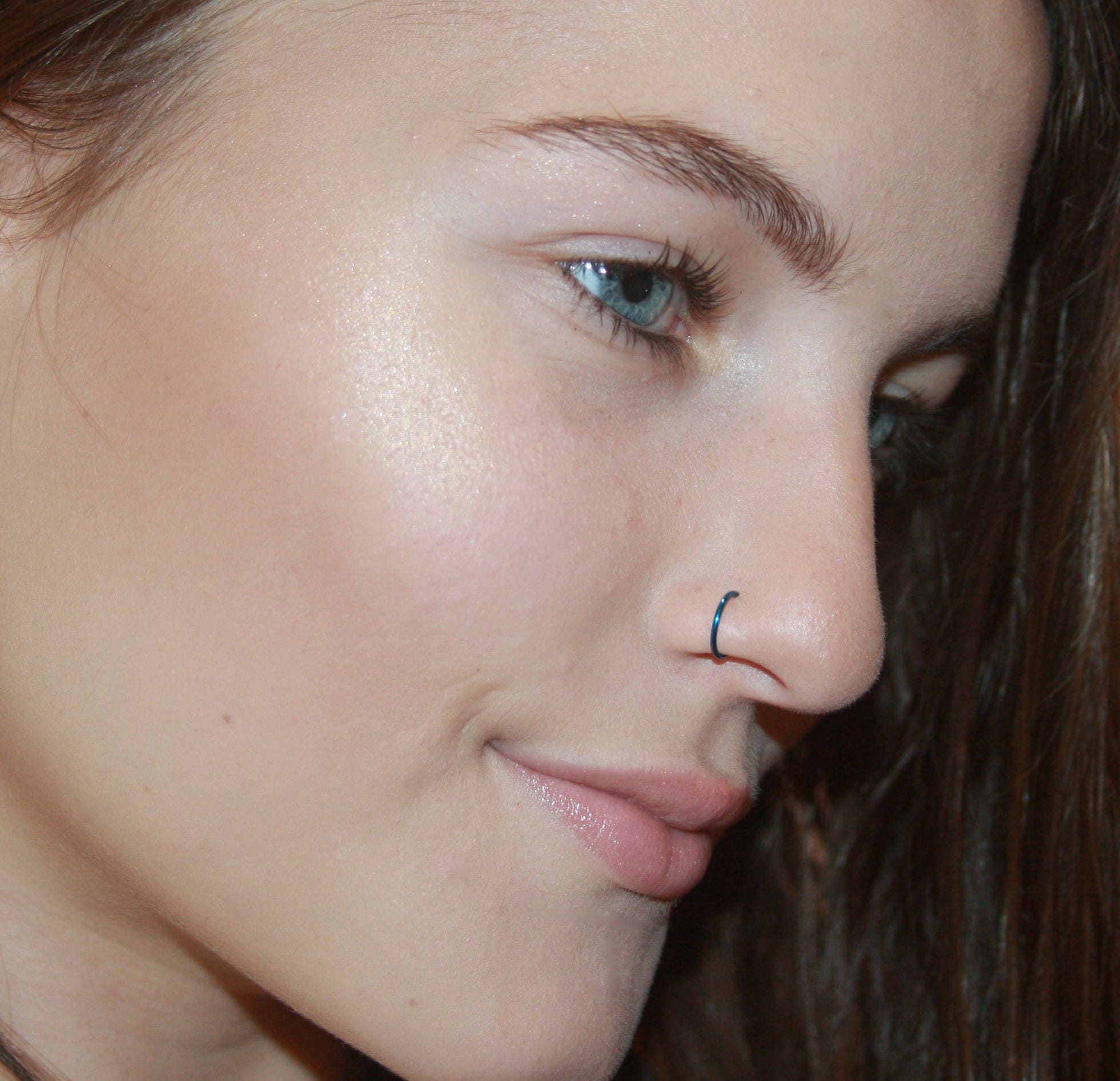 Fake Nose Ring Clip on Nose Ring Faux Nose Ring Hoop Etsy Australia