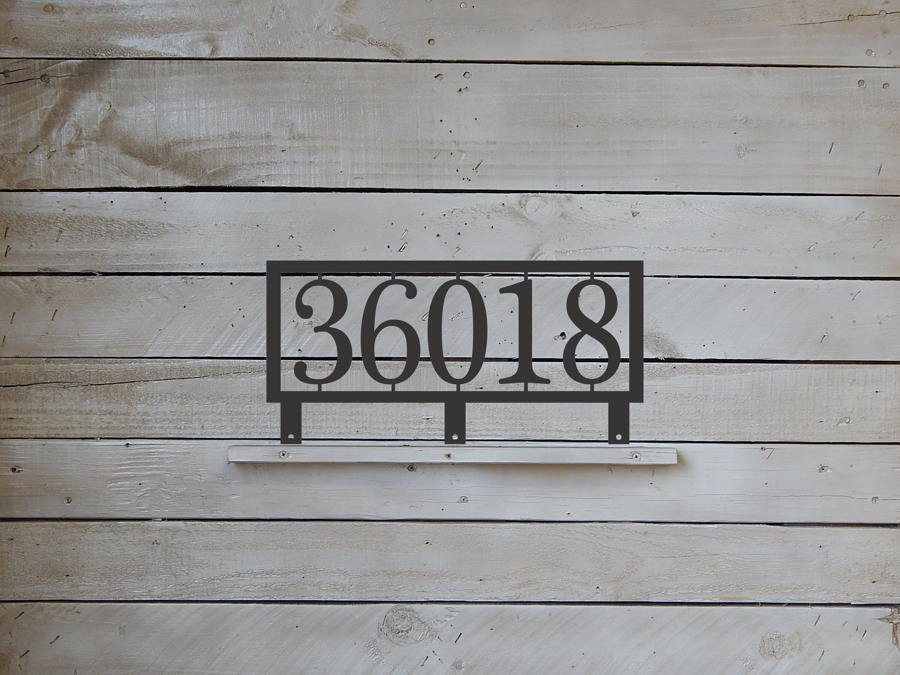 Horizontal House Number Mailbox Topper Fence Topper Gate Etsy
